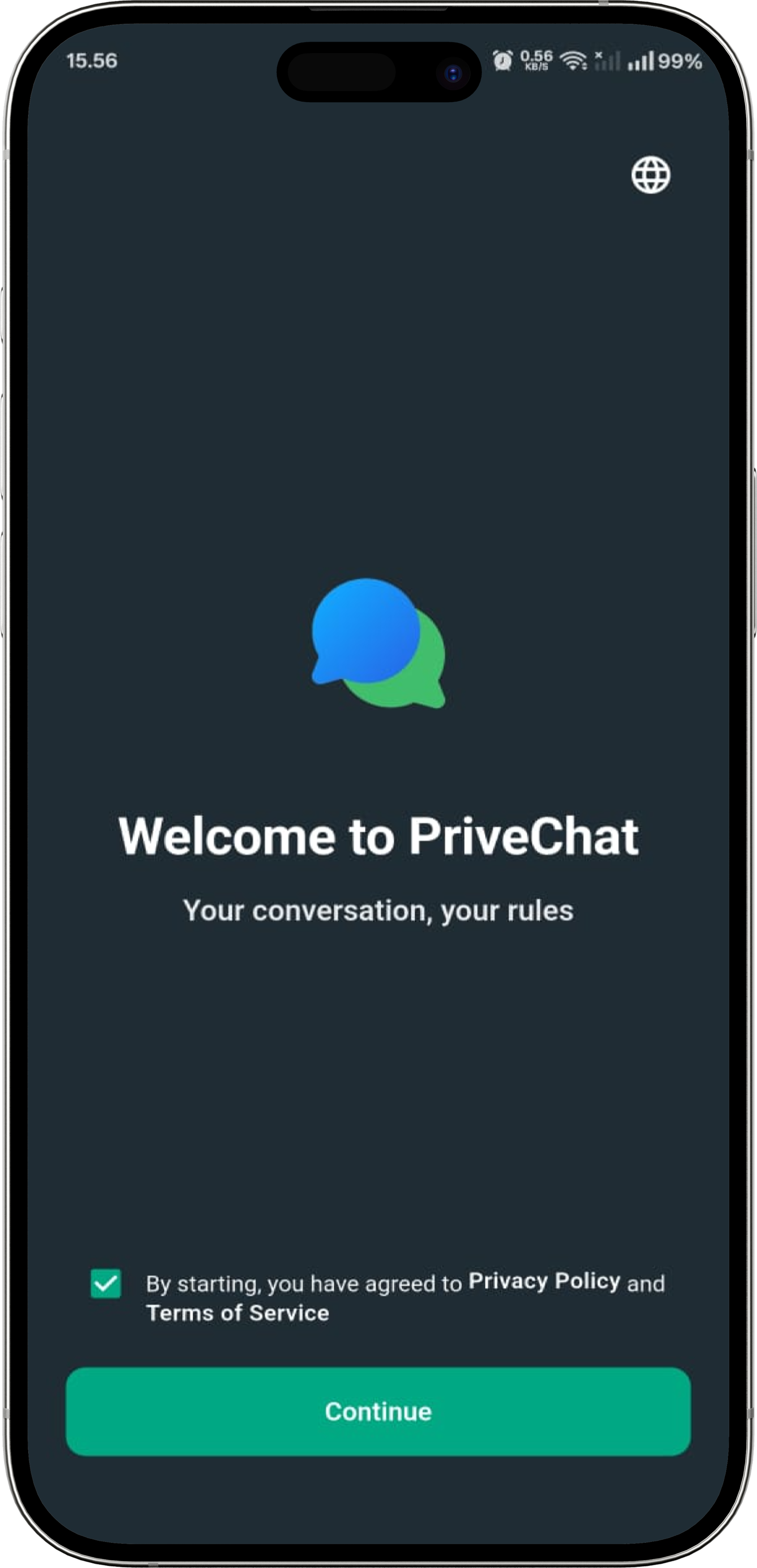 PriveChat Mockup